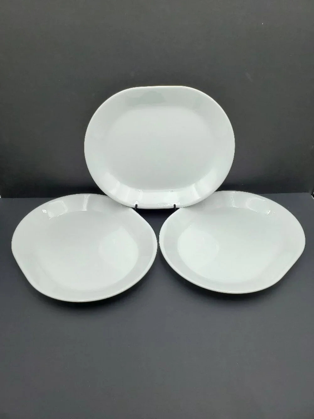 Corelle Winter Frost White Platter Bundle Corning White Oval  Serving Plates